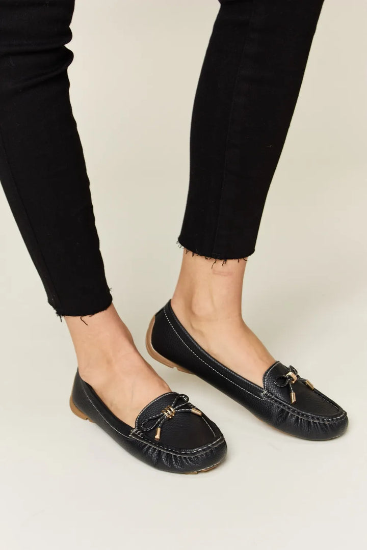 Forever Link Slip On Bow Flats Loafers - cas7m