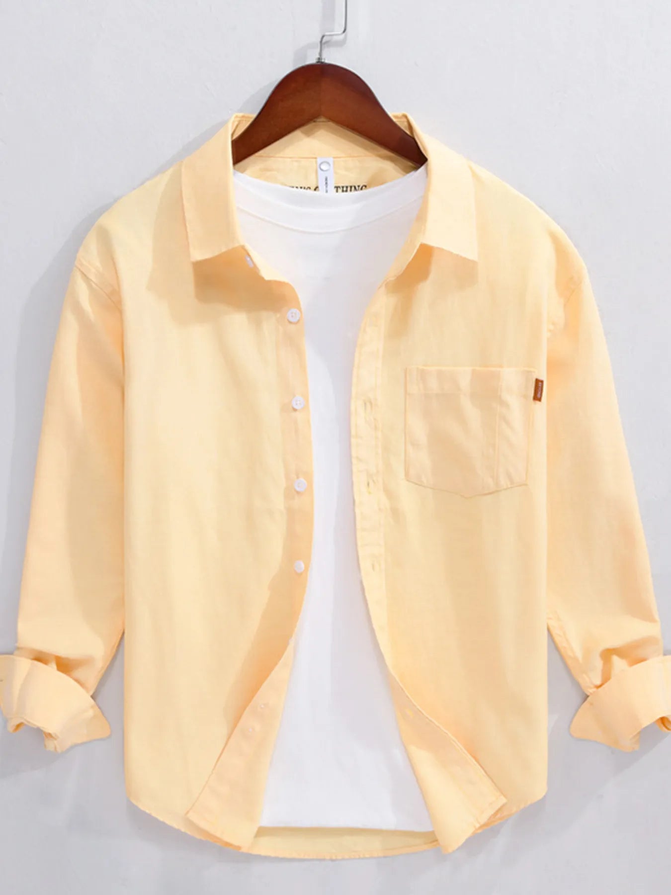 Men's Button Up Long Sleeve Shirt - cas7m