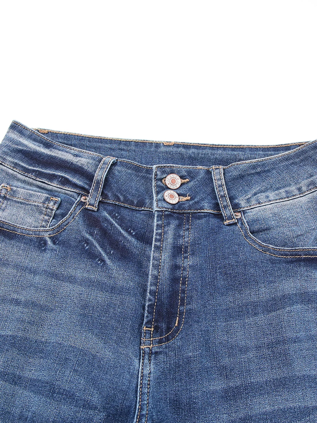 Vintage Stretch Distressed Denim Jeans - Comfort & Style - cas7m