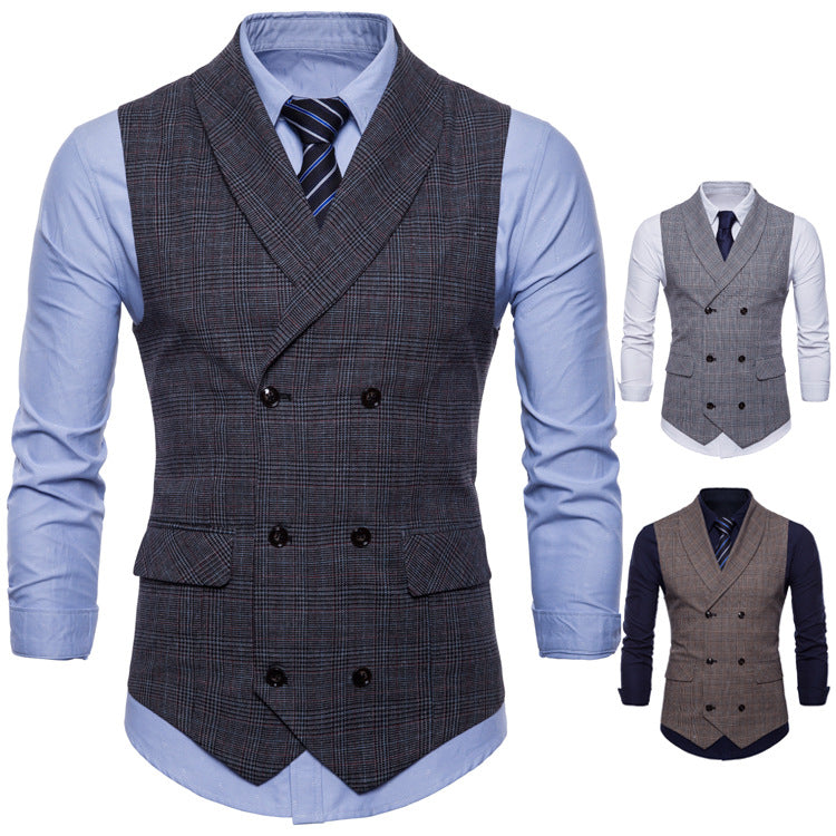 Check lapel vest vest - cas7m