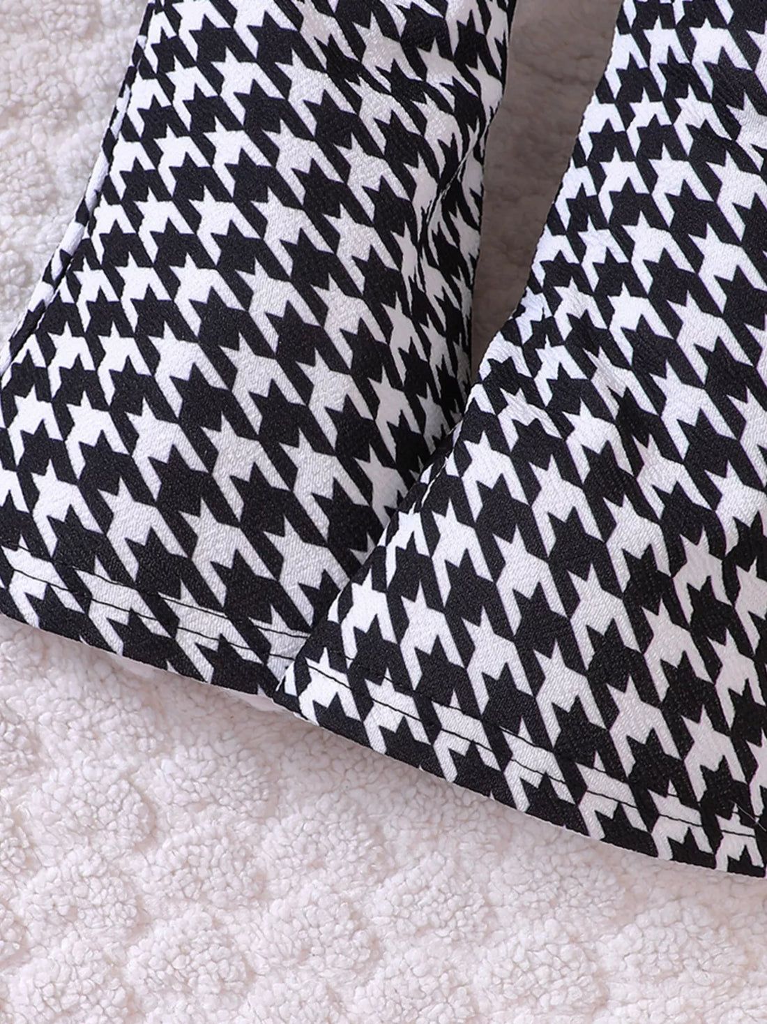 Children's Long Sleeve Top & Houndstooth Pants Set - cas7m