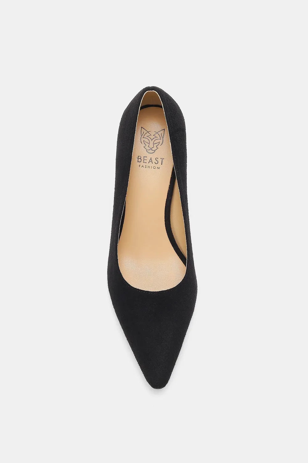 Beast Fashion Faux Suede Point Toe Pumps - cas7m