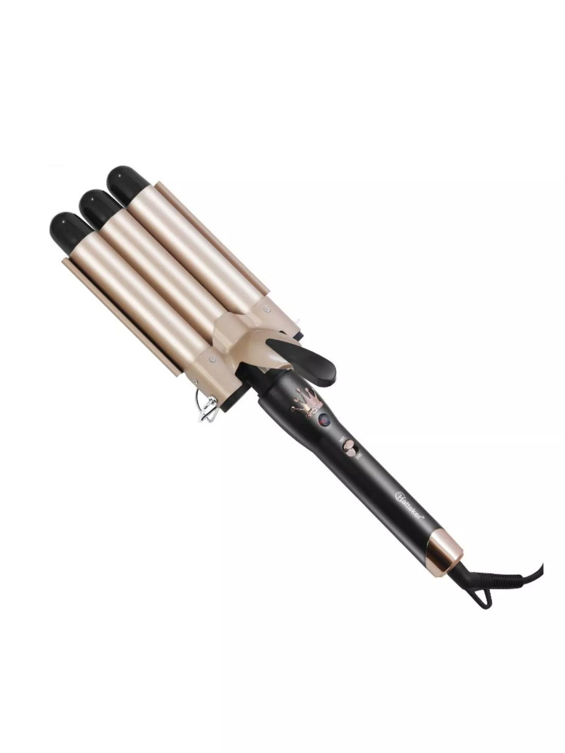3-Barrel Beachy Waves Curling Iron - Effortless Styling Tool - cas7m