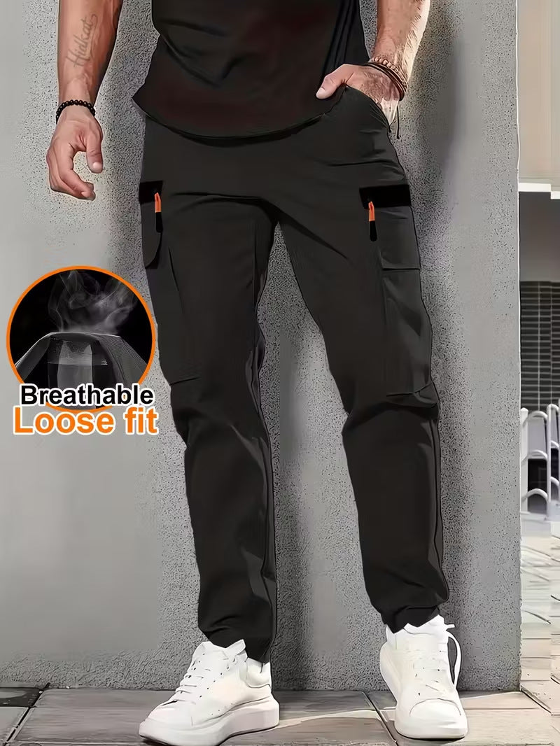 Mens Loose-fit Workwear Long Pants - cas7m