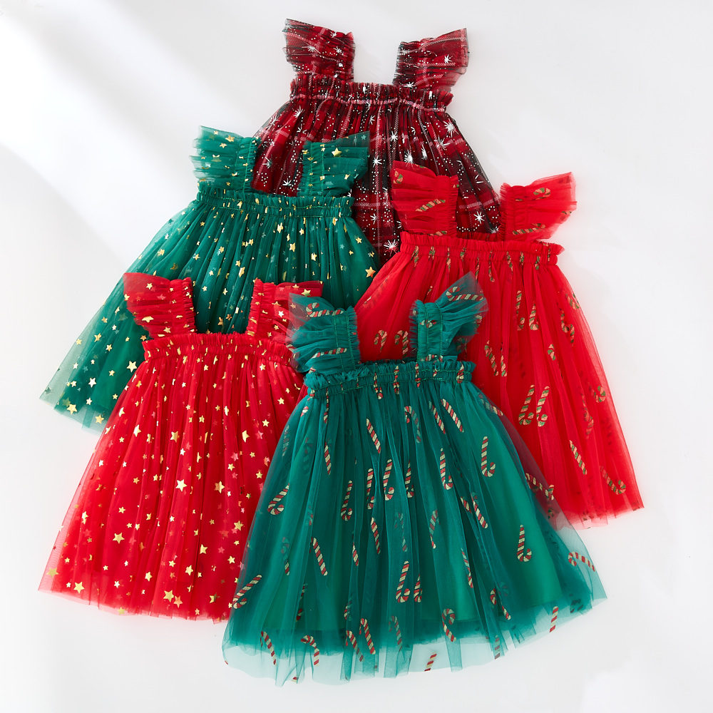 Christmas New Children Shirt XINGX Suspender Skirt For Girls - cas7m
