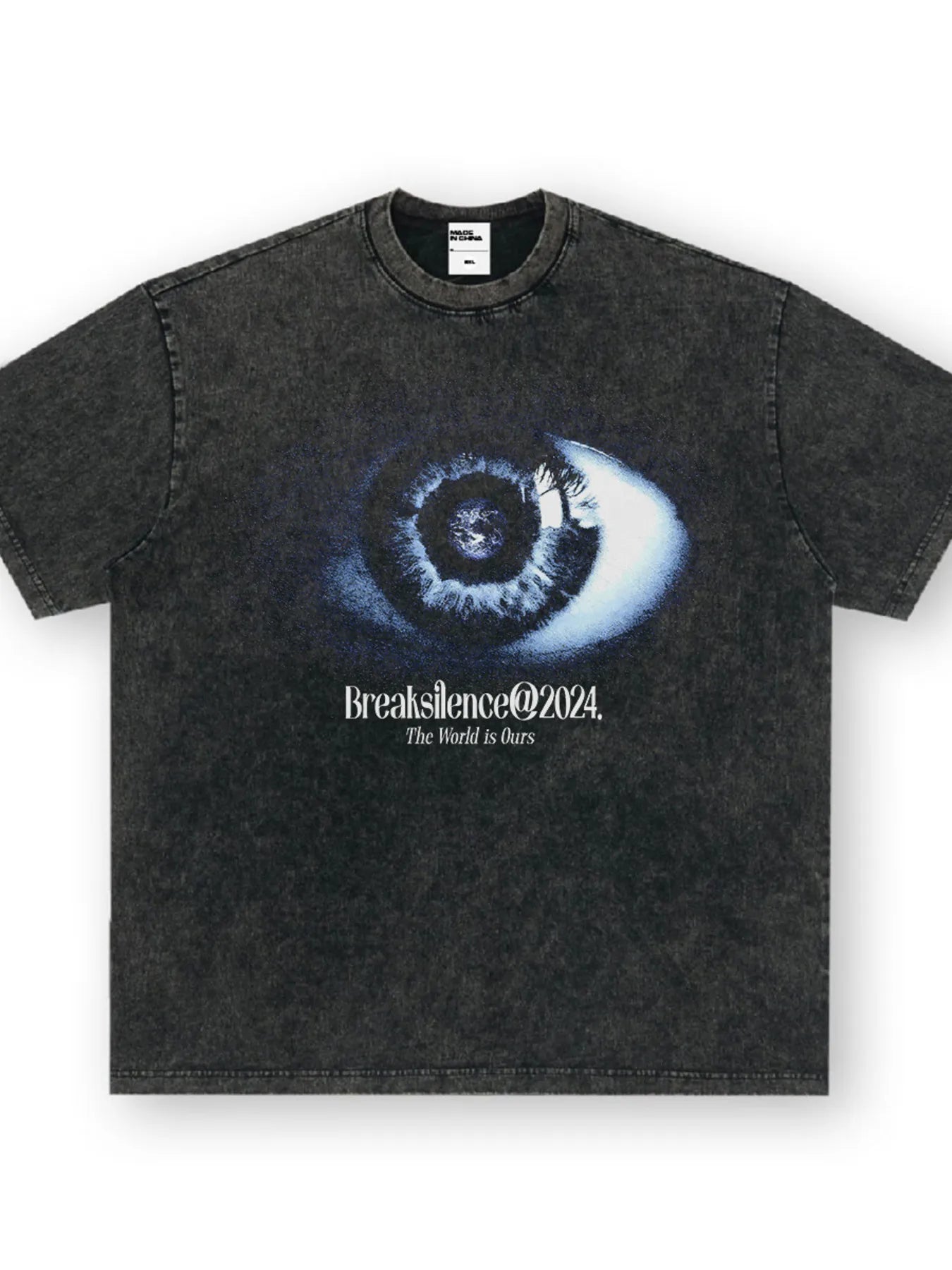 Men's Graphic Round Neck Oversized T-Shirt - cas7m