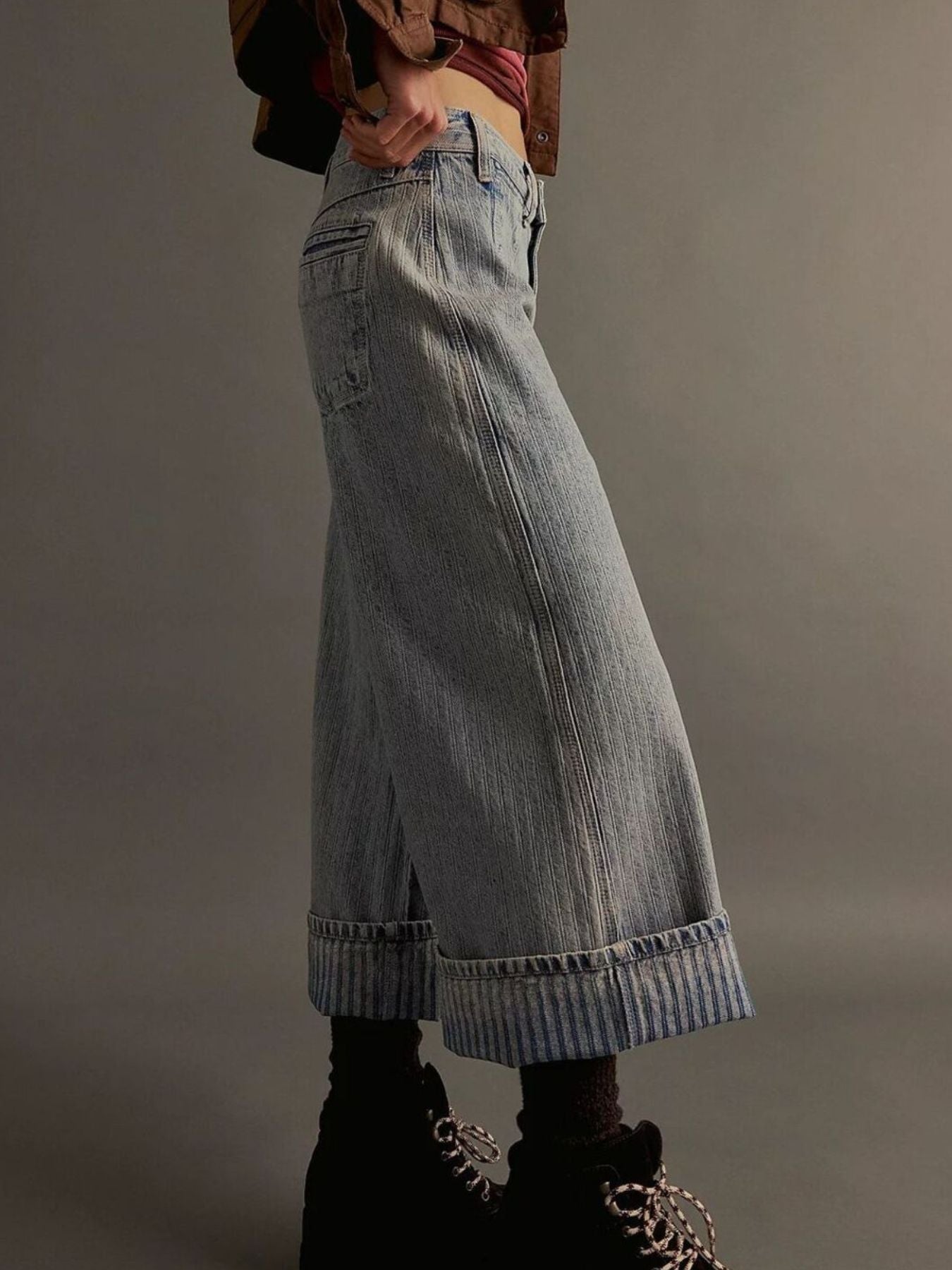 Wide-Leg Cropped Jeans - cas7m
