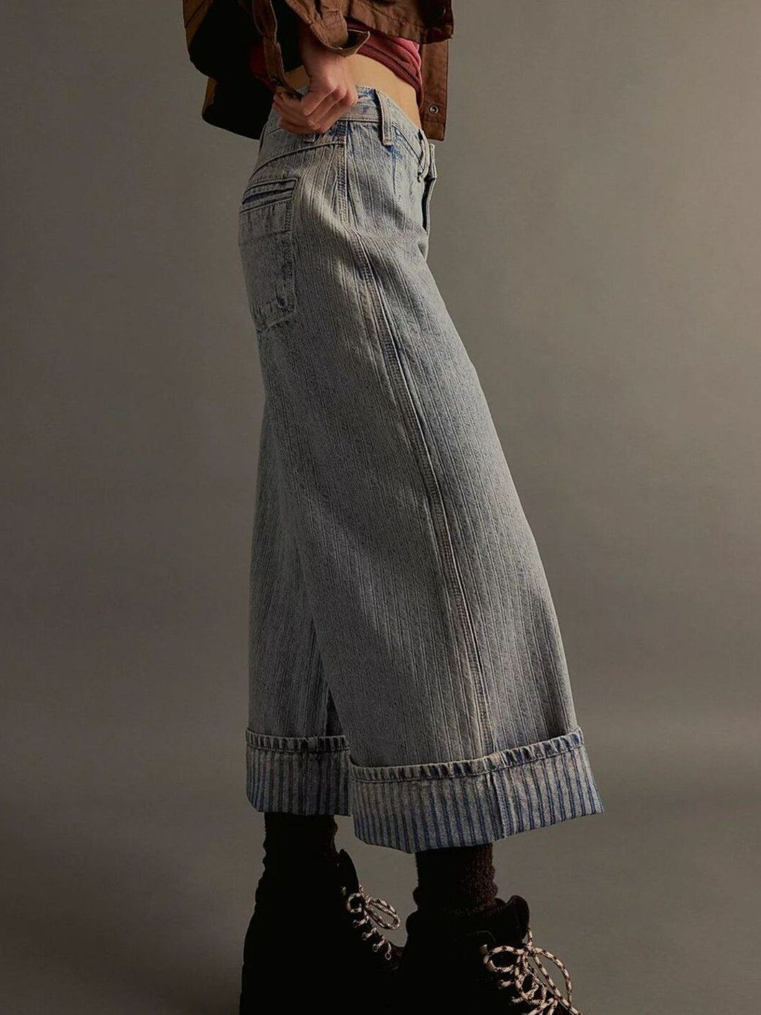 Wide-Leg Cropped Jeans - cas7m