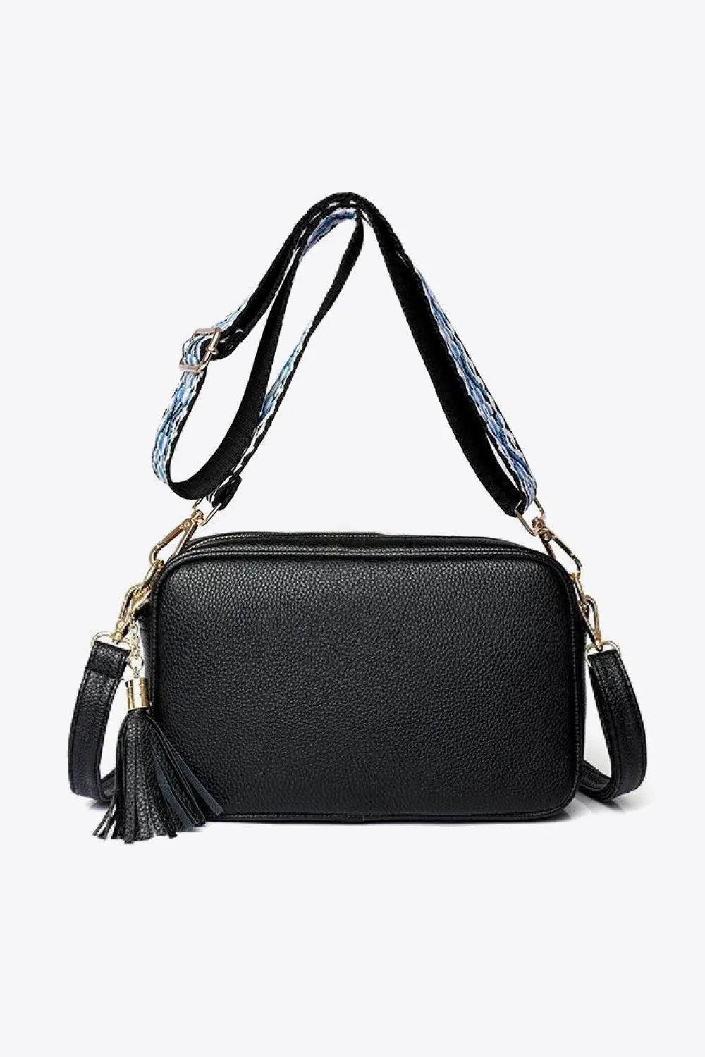 PU Leather Tassel Crossbody Bag - cas7m