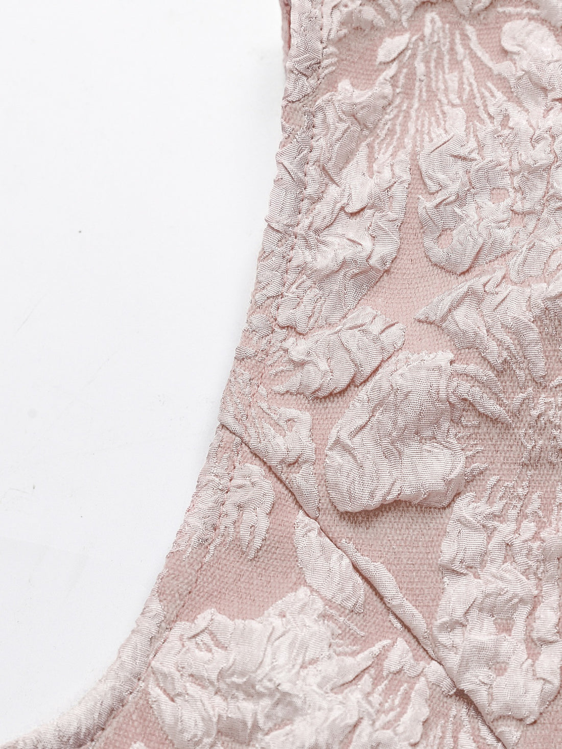 Floral Jacquard Peplum Tank - cas7m