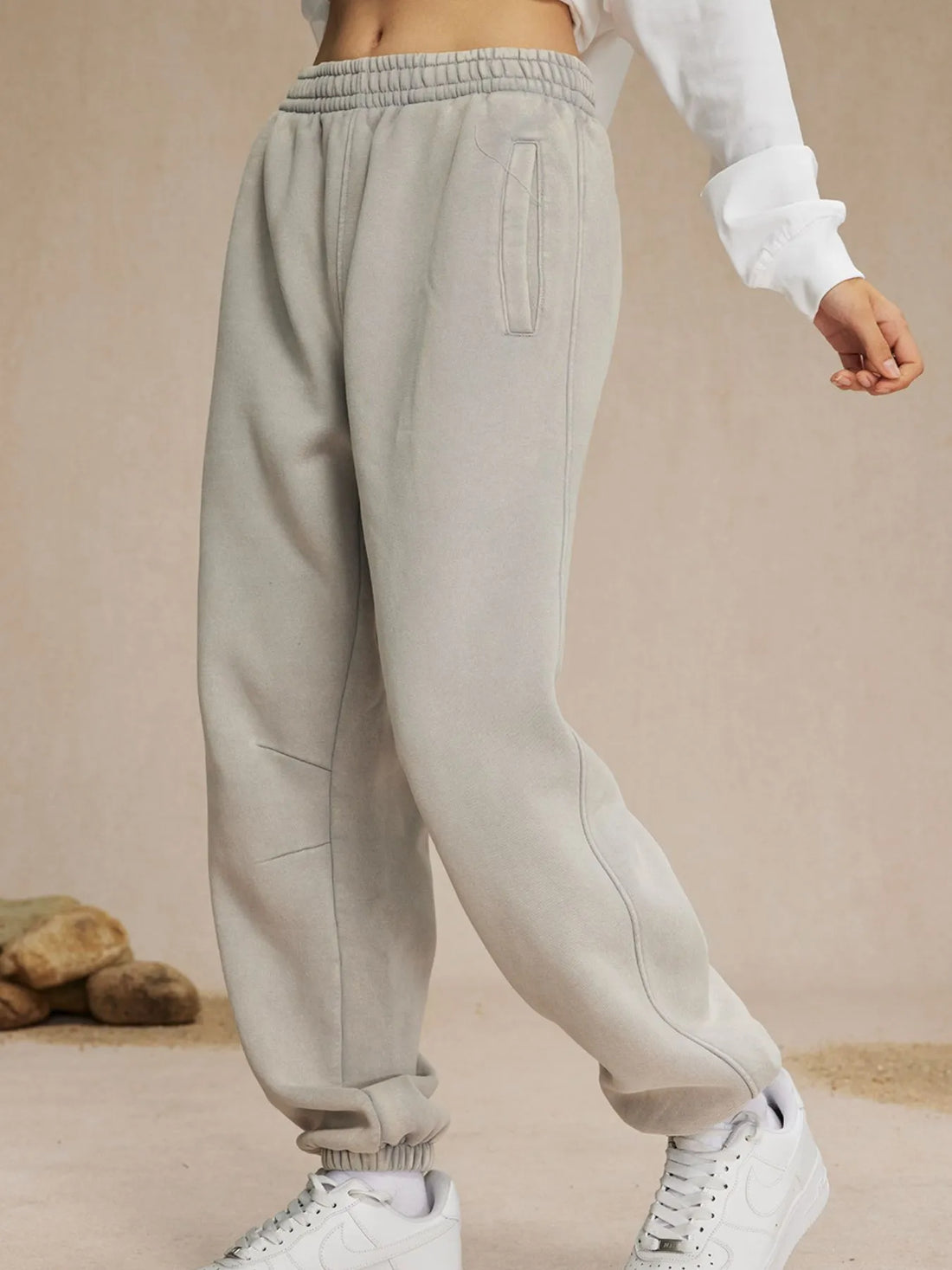 Men's Casual Elastic Waist Cotton Sweatpants - cas7m