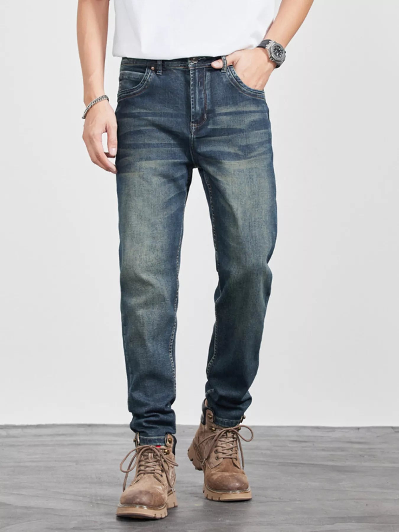 Men's Wash Slim Fit Jeans - cas7m