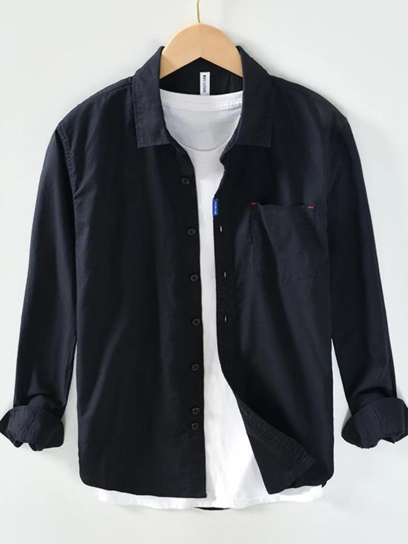 Men's Button Up Long Sleeve Shirt - cas7m