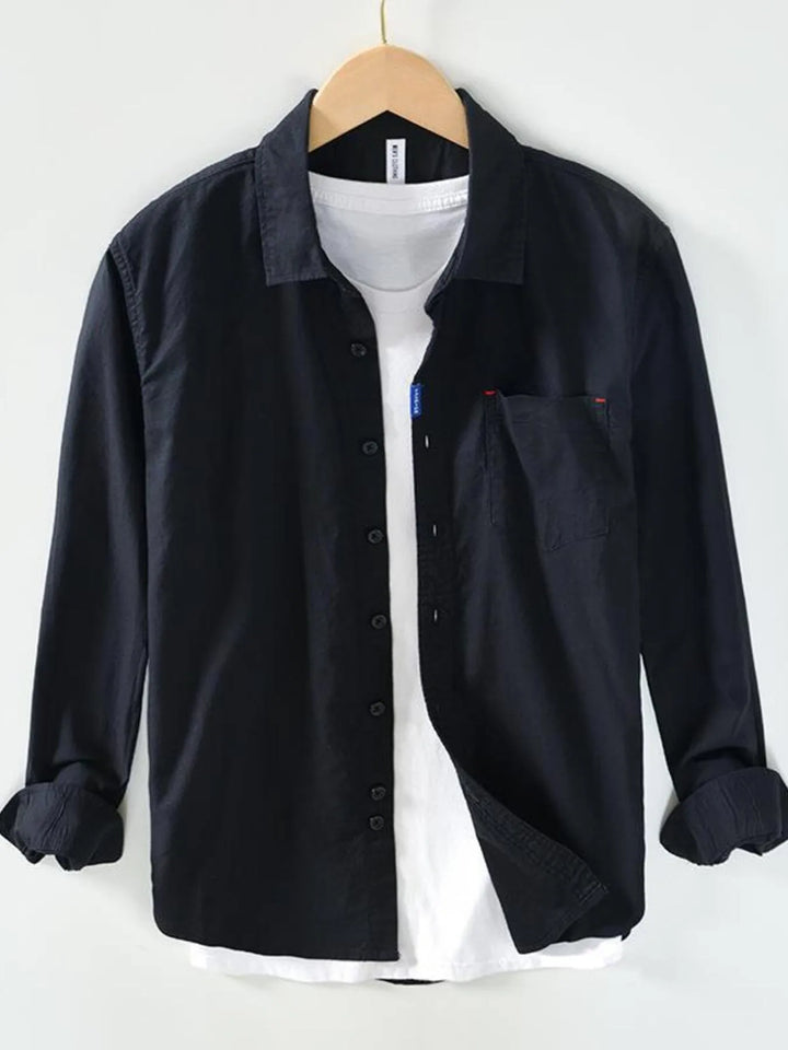 Men's Button Up Long Sleeve Shirt - cas7m