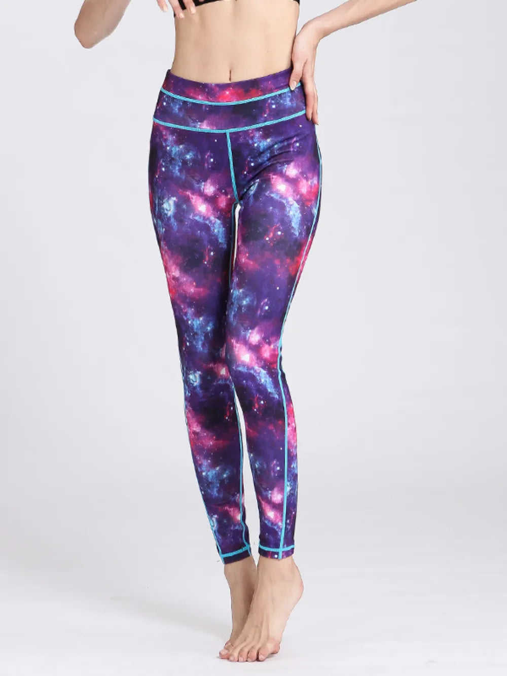 Ultra-Stretch Basic Yoga Pants - Polyester Spandex Blend - cas7m