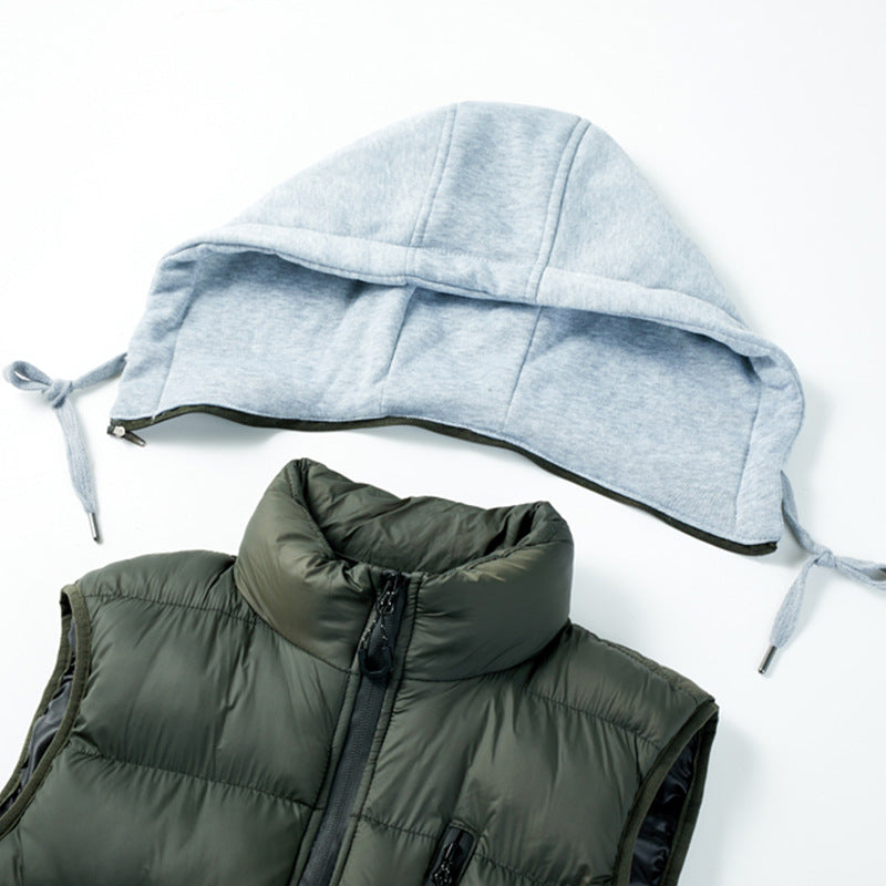 Amazon New Men's Hooded Vest Autumn Cotton Vest - cas7m