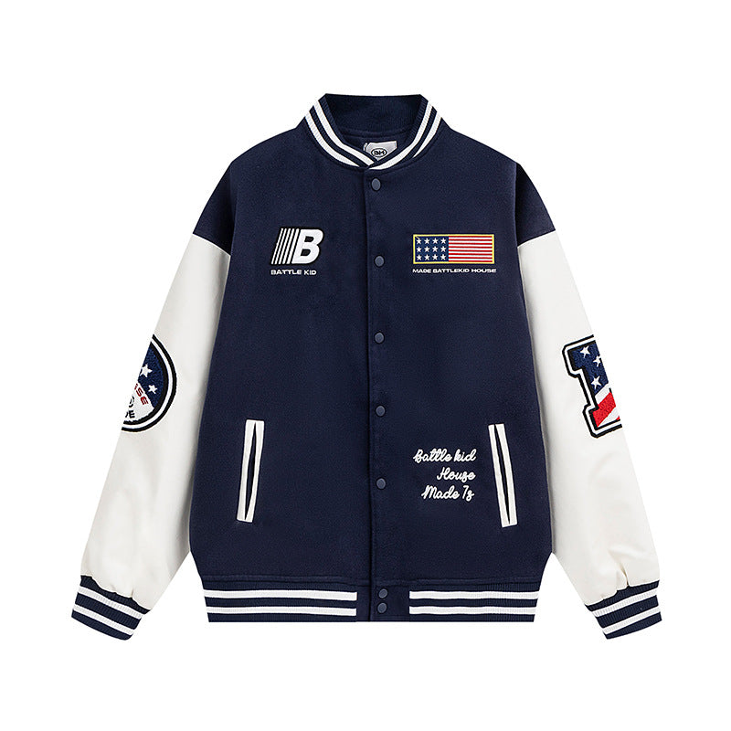 Alphabet Embroidery Men's And Women's Coats - cas7m