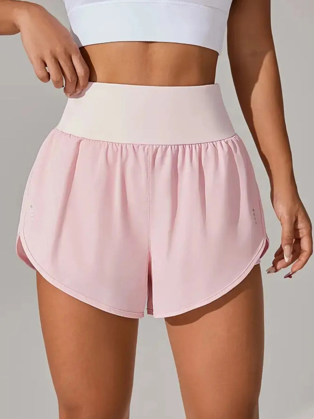 Pocketed High Waist Active Shorts - cas7m