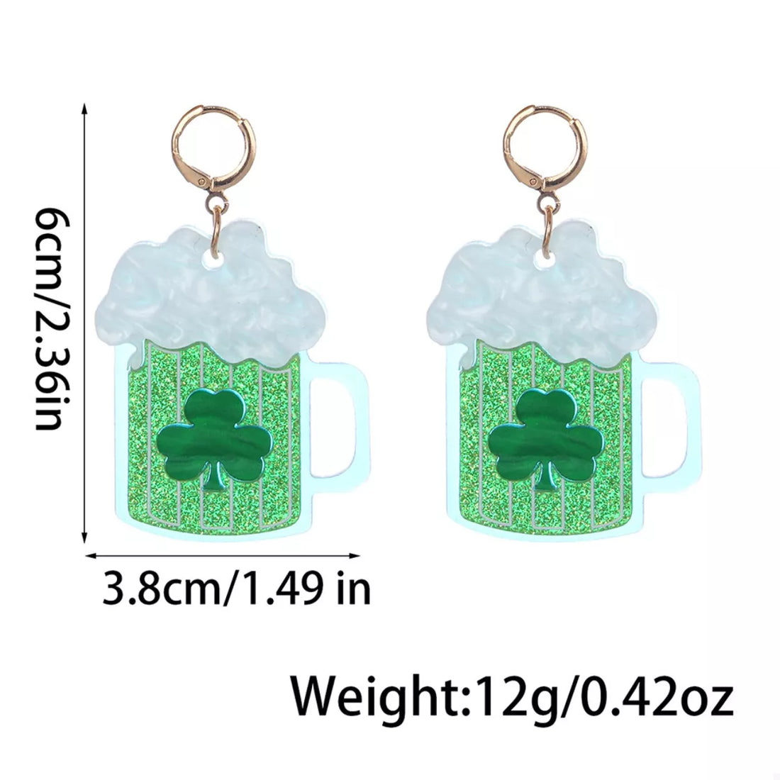 Lucky Clover Dangle Earrings - cas7m