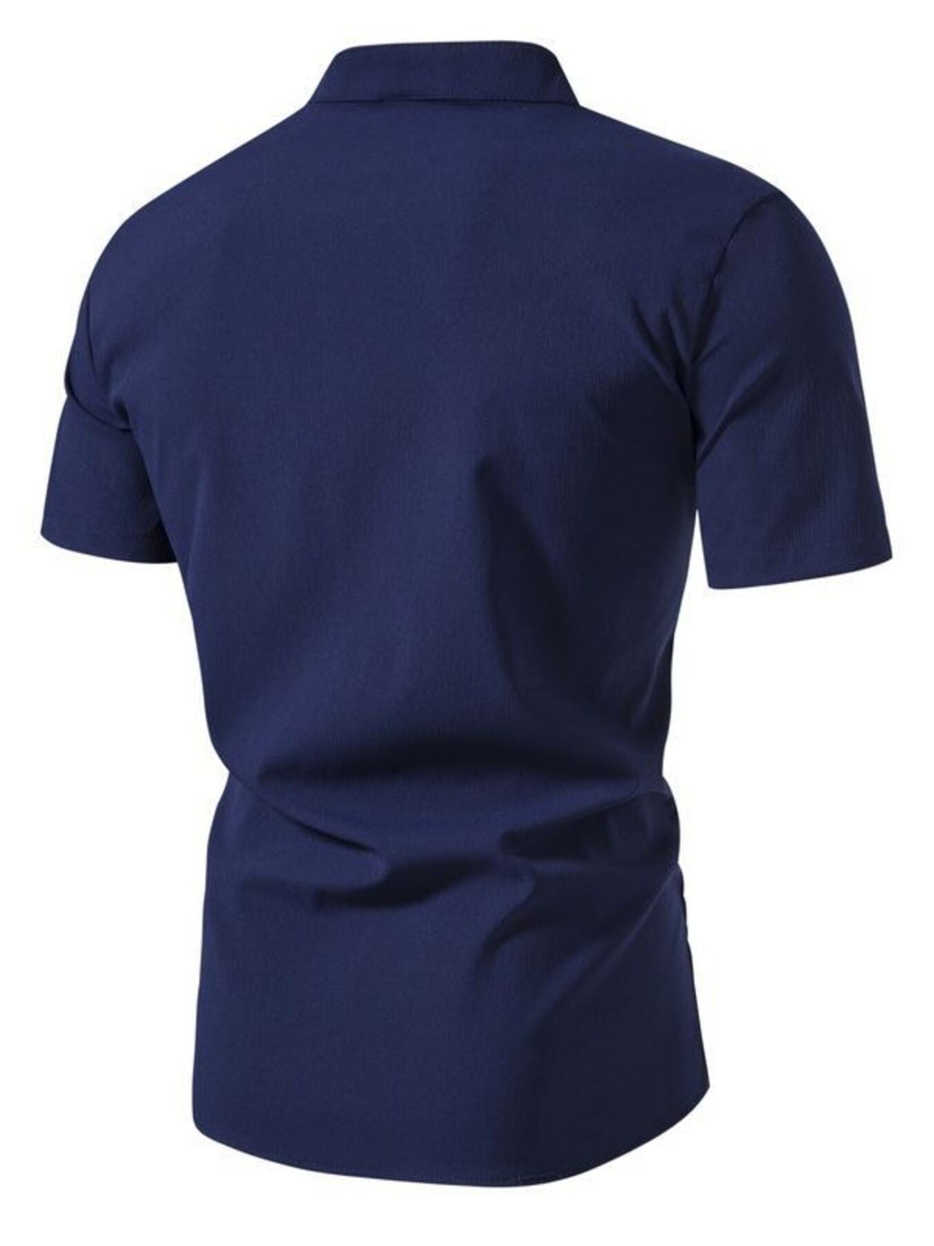 Men's Plus Size Button Up Short Sleeve Shirt - cas7m