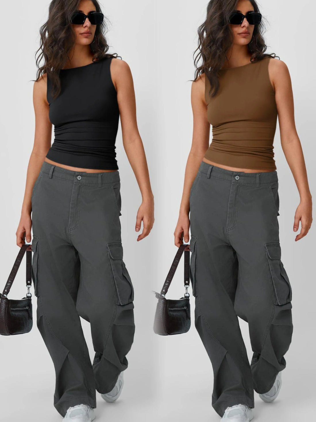 2 Piece Round Neck Tank - cas7m