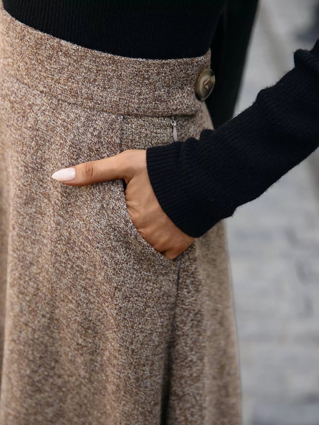 A-Line Midi Skirt - cas7m
