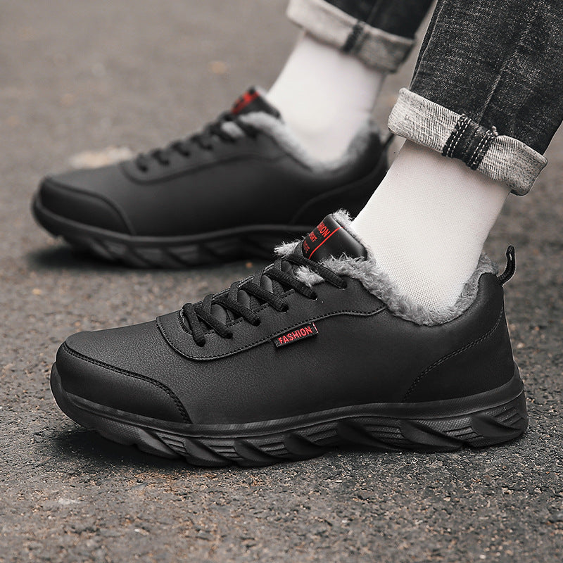 Men Sneakers Winter Warm Sports Shoes With Plush - cas7m