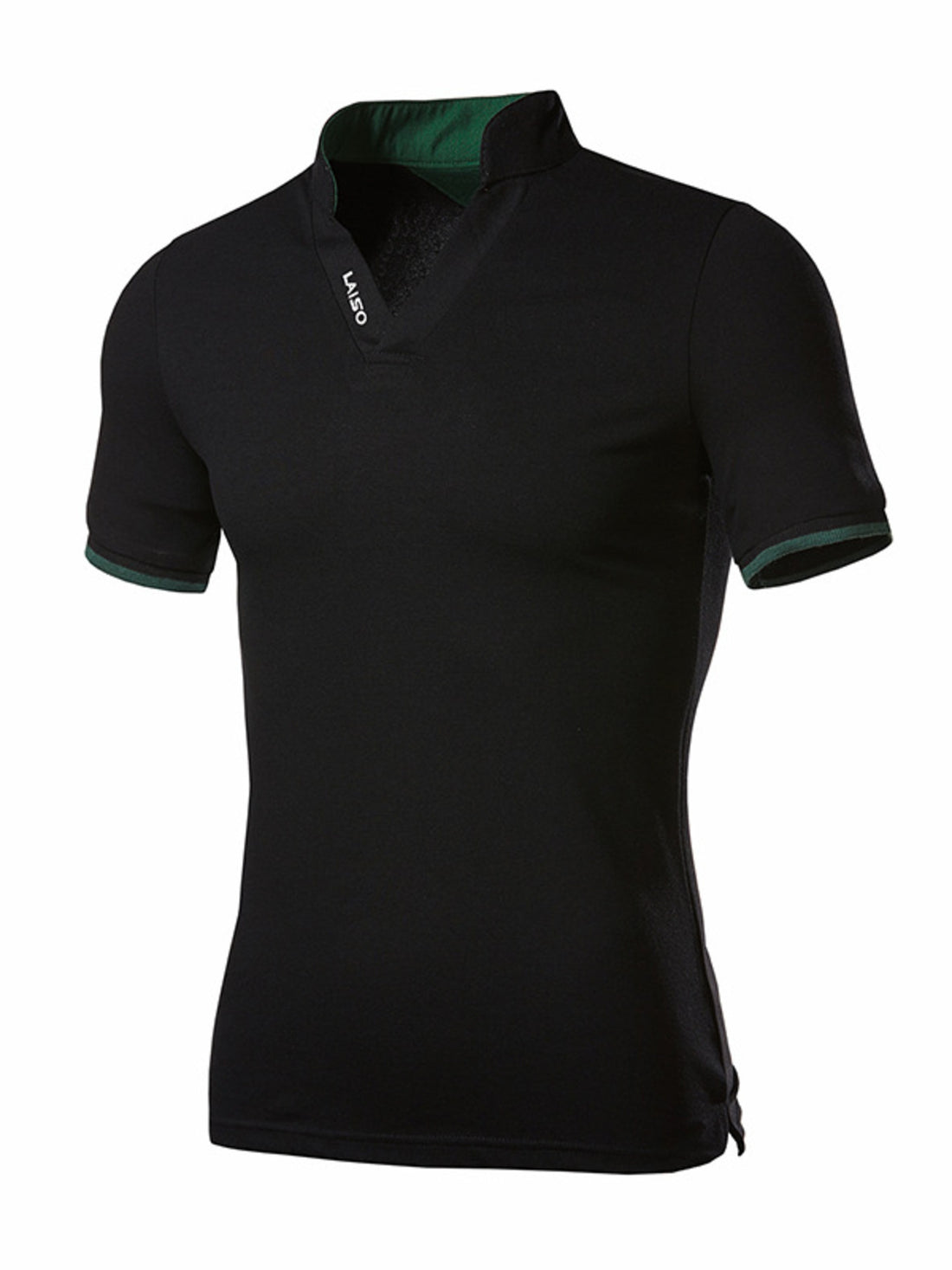 Men's Plus Size Notched Short Sleeve Top - cas7m