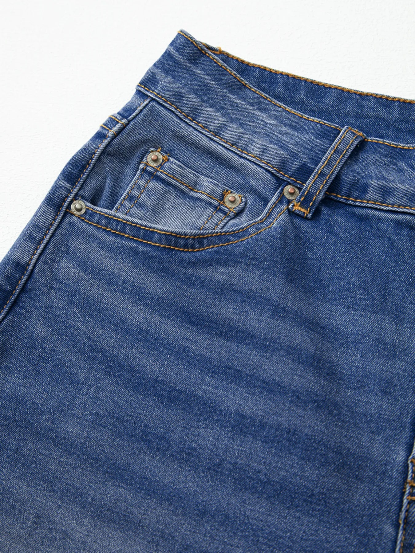 Raw Hem Unique Cuffs Straight High Rise Loose Jeans - cas7m
