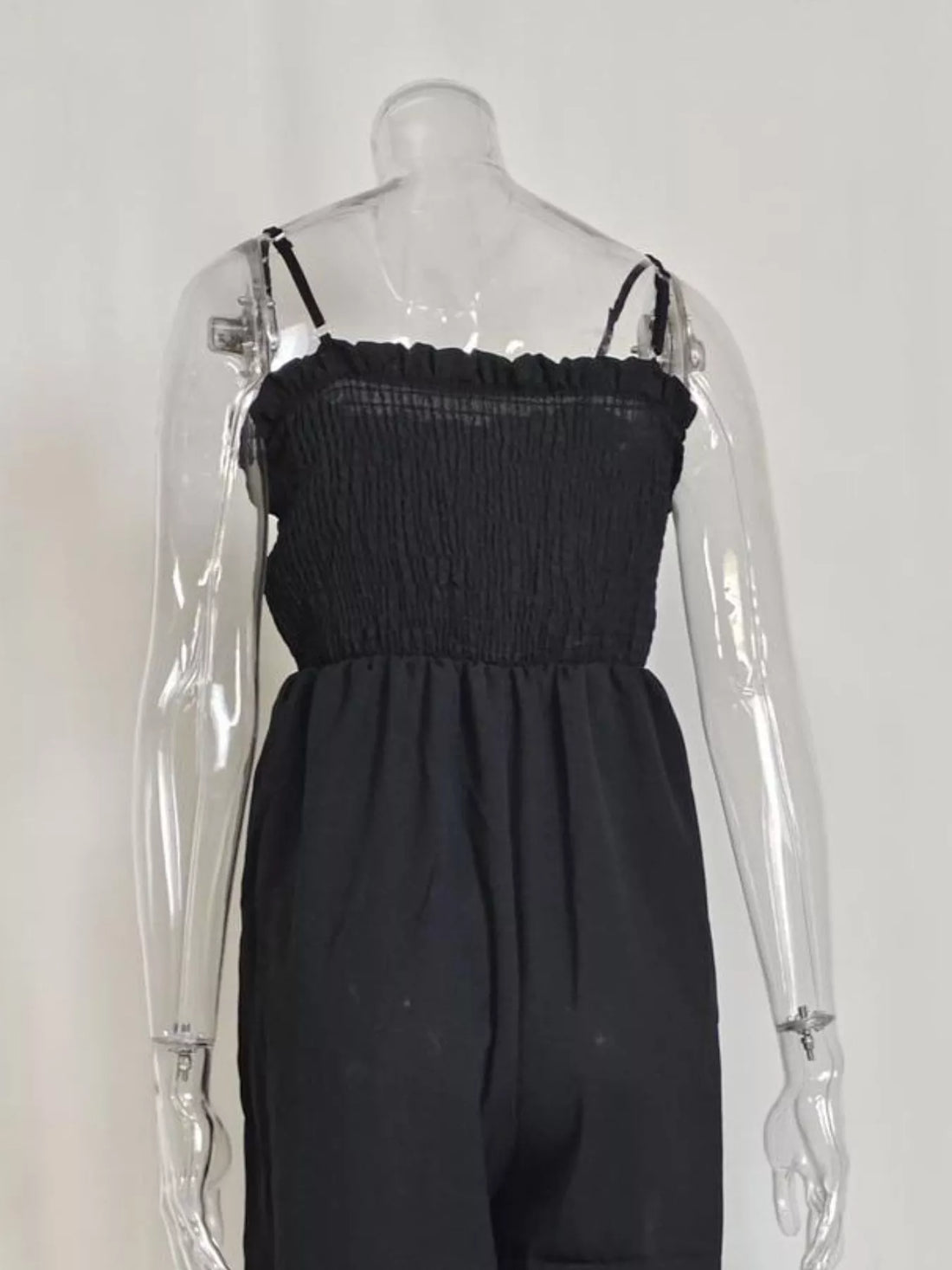 Smocked Wide Leg Jumpsuit - cas7m