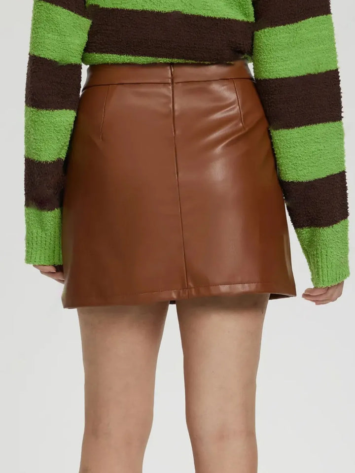 Mini Skirt with Zipper - cas7m