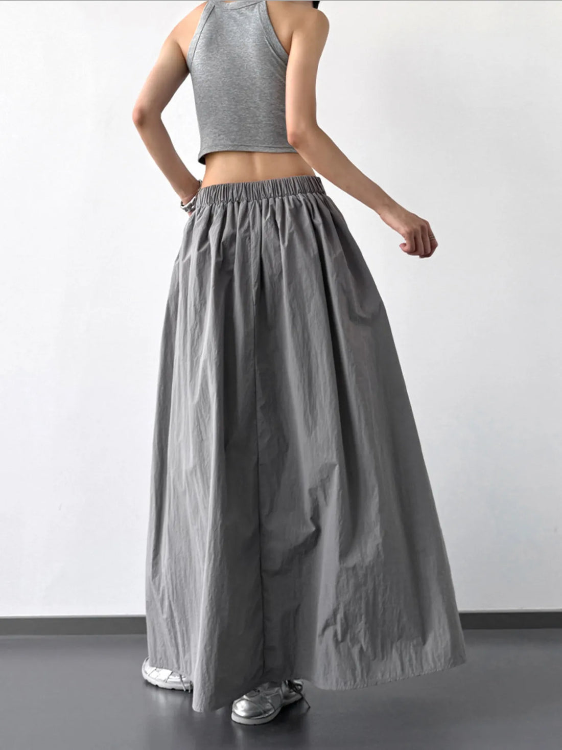 Pleated Maxi Skirt - cas7m