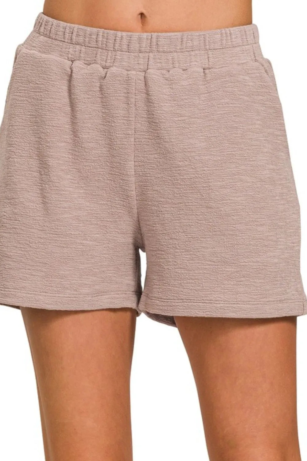 Zenana Cotton Slub Shorts - cas7m