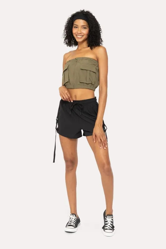 MONO B Flexstrap Ripstop Drawstring Shorts - cas7m