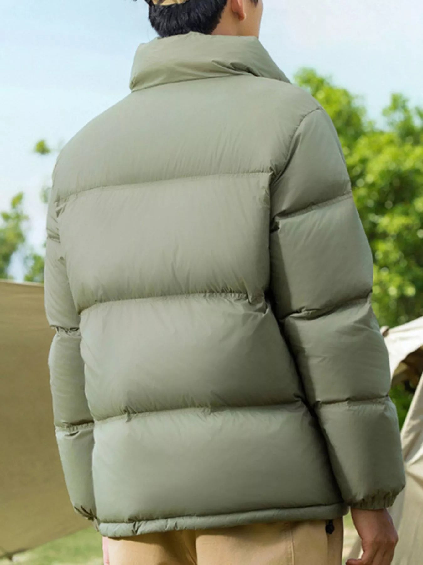 Men's Full Size Lightweight Packable Zip Up Puffer Jacket Plus Size - cas7m