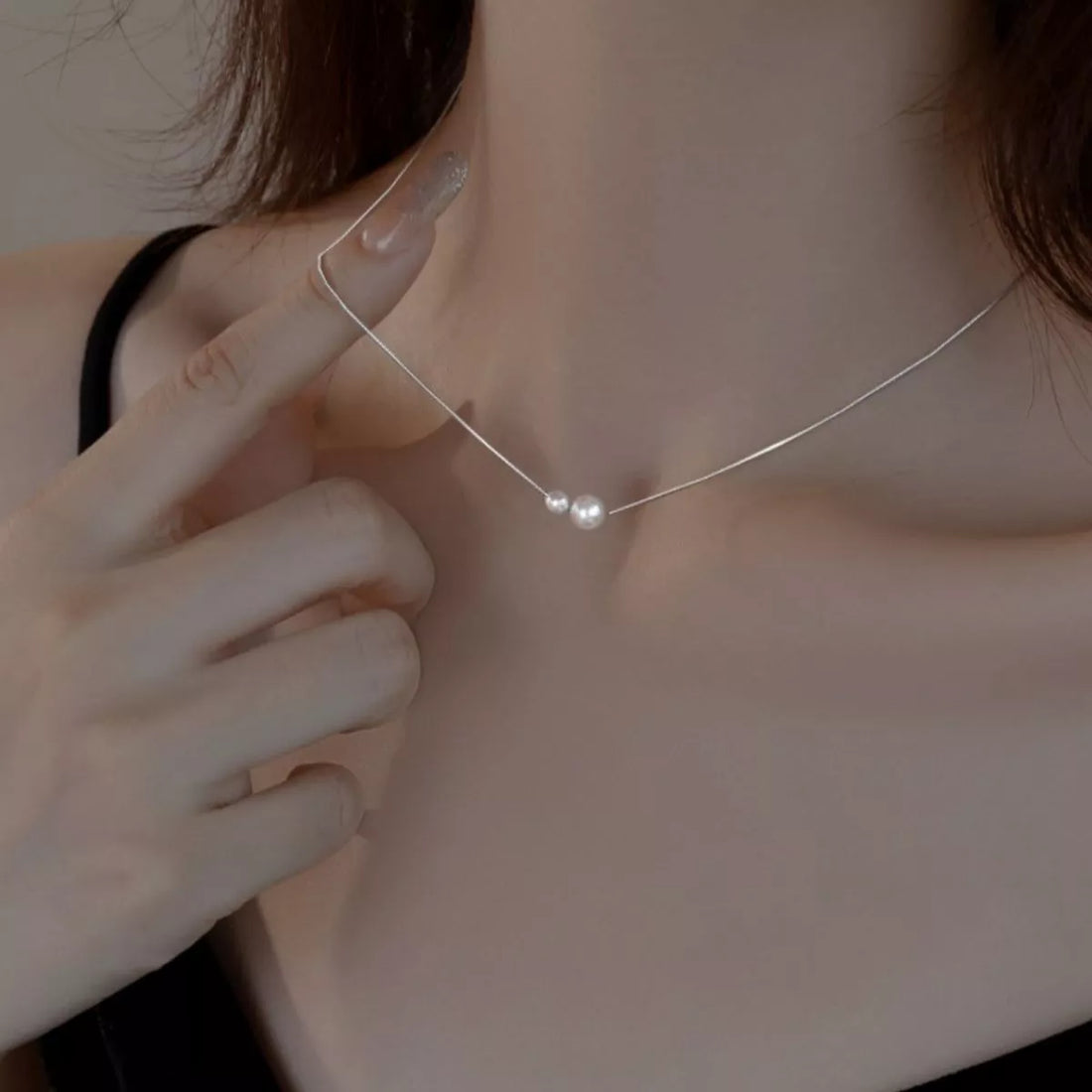 925 Sterling Silver Pearl Necklace - cas7m