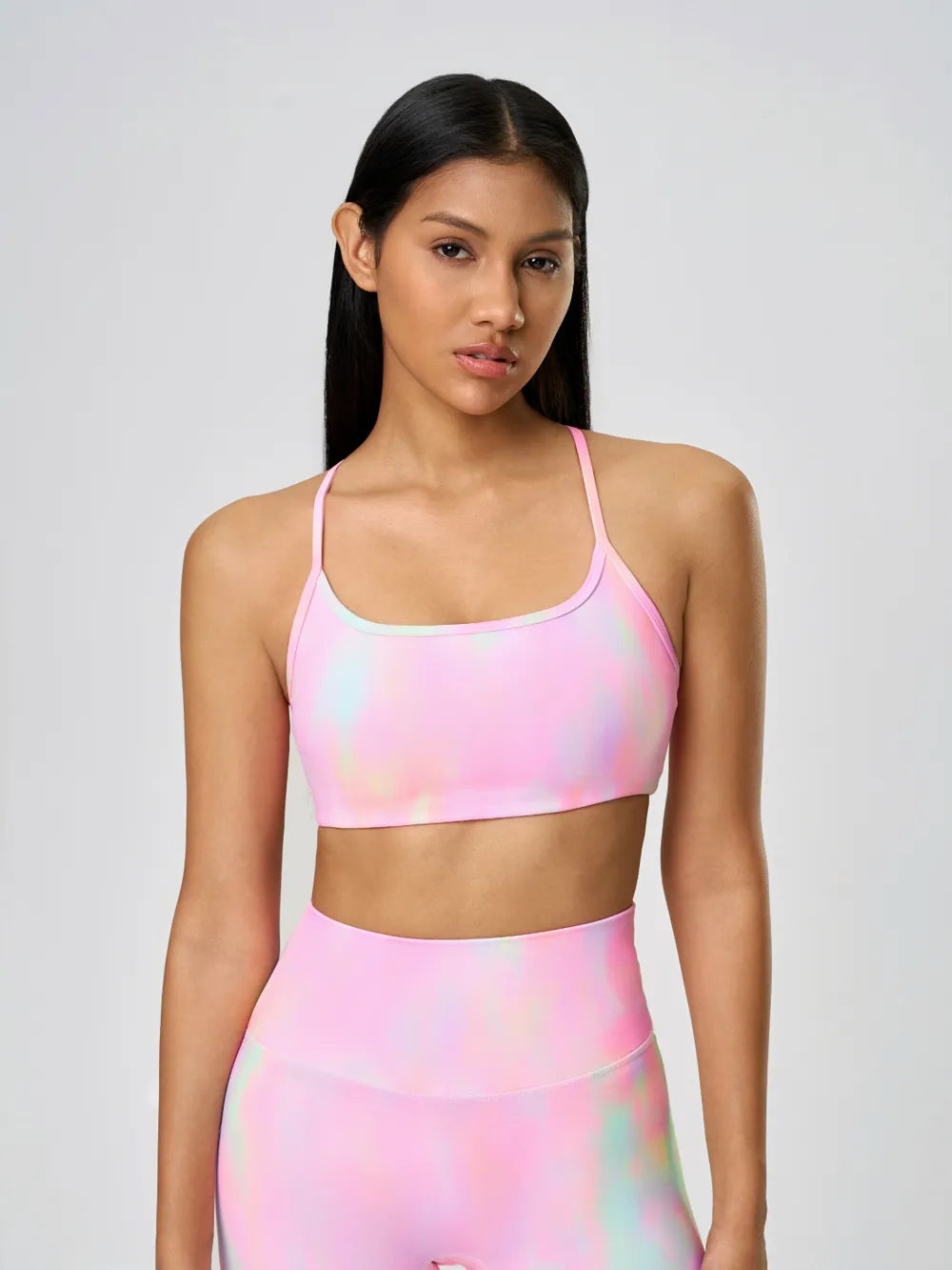 Millennia Crisscross Back Scoop Neck Active Cami with Detachable Chest Pads - cas7m