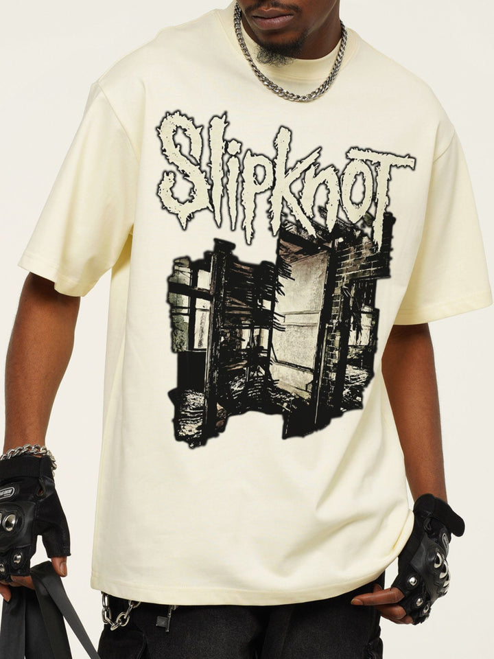 Men's Graphic Round Neck Short Sleeve T-Shirt - cas7m