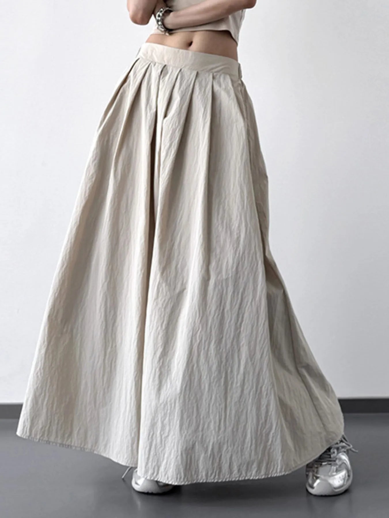 Pleated Maxi Skirt - cas7m