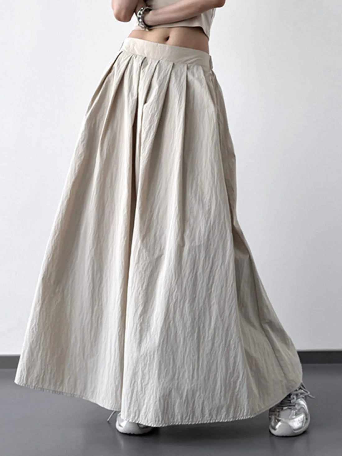 Pleated Maxi Skirt - cas7m