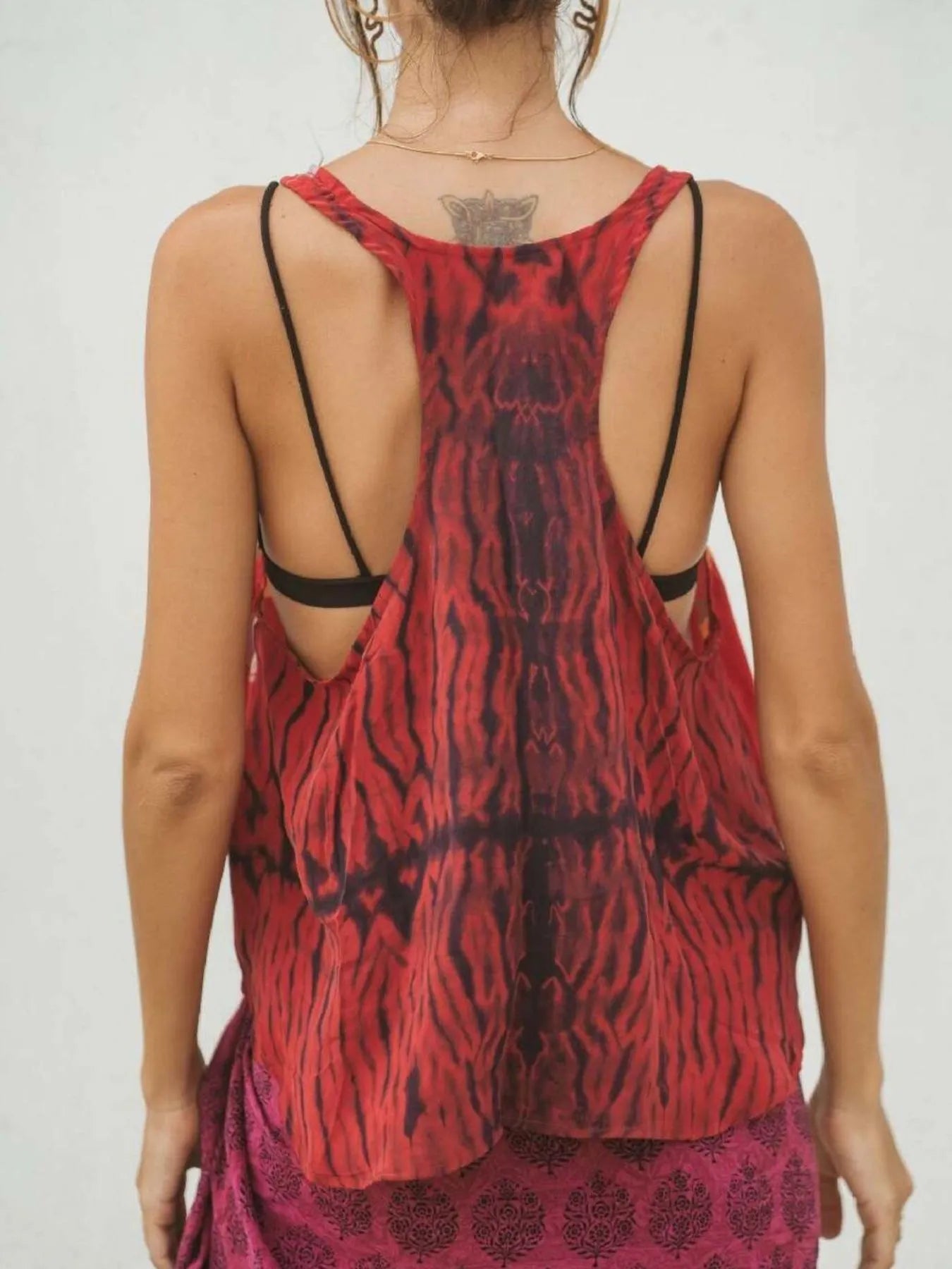 Printed Scoop Neck Tank - cas7m