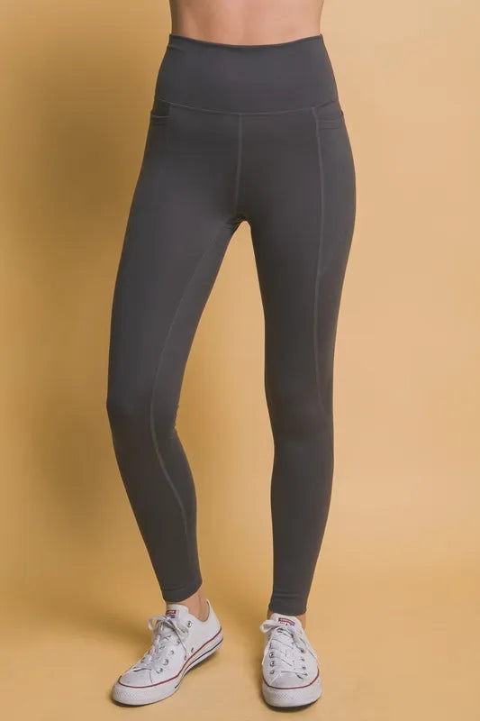 Love Tree High Waist Leggings with Side Pockets - cas7m