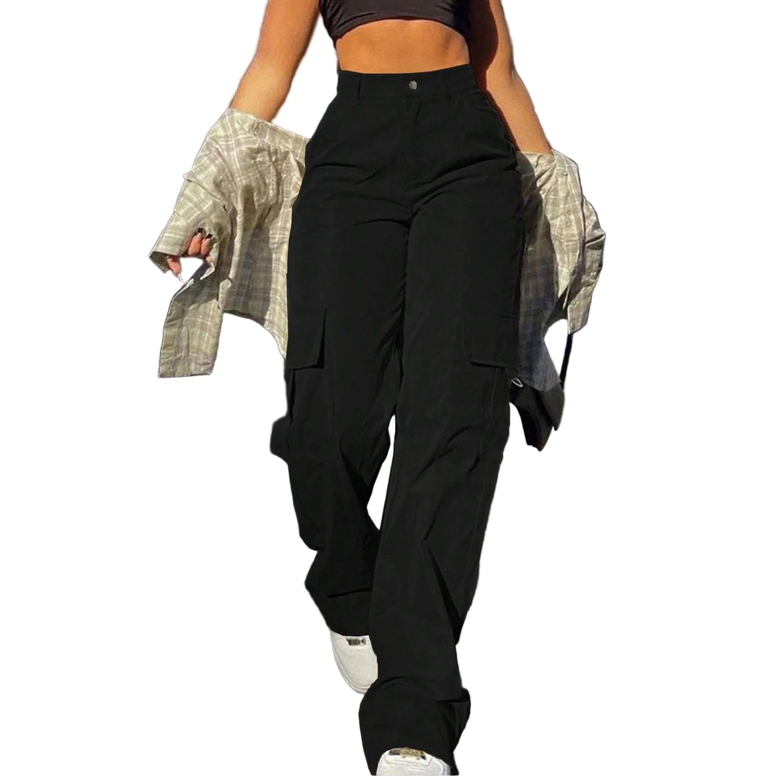Multi-Pocket Workwear Straight-leg Trousers - cas7m