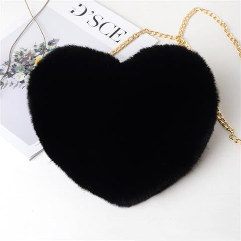 Love Bags For Women Plush Chain Shoulder Bags Valentine's Day Party Bag - cas7m