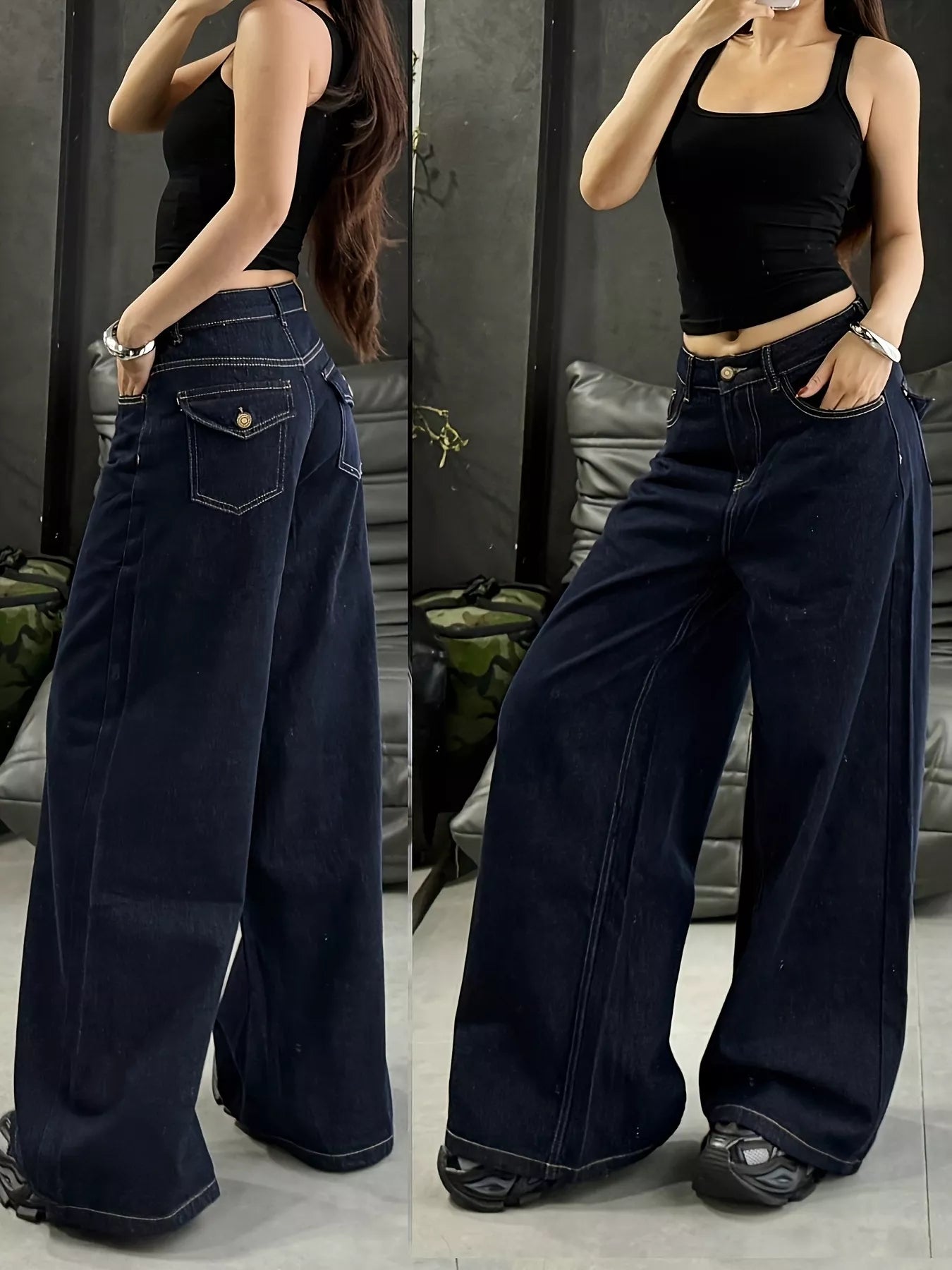 Wide Leg Jeans - cas7m