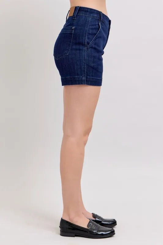 Judy Blue Full Size High Waist Denim Shorts Plus Size - cas7m
