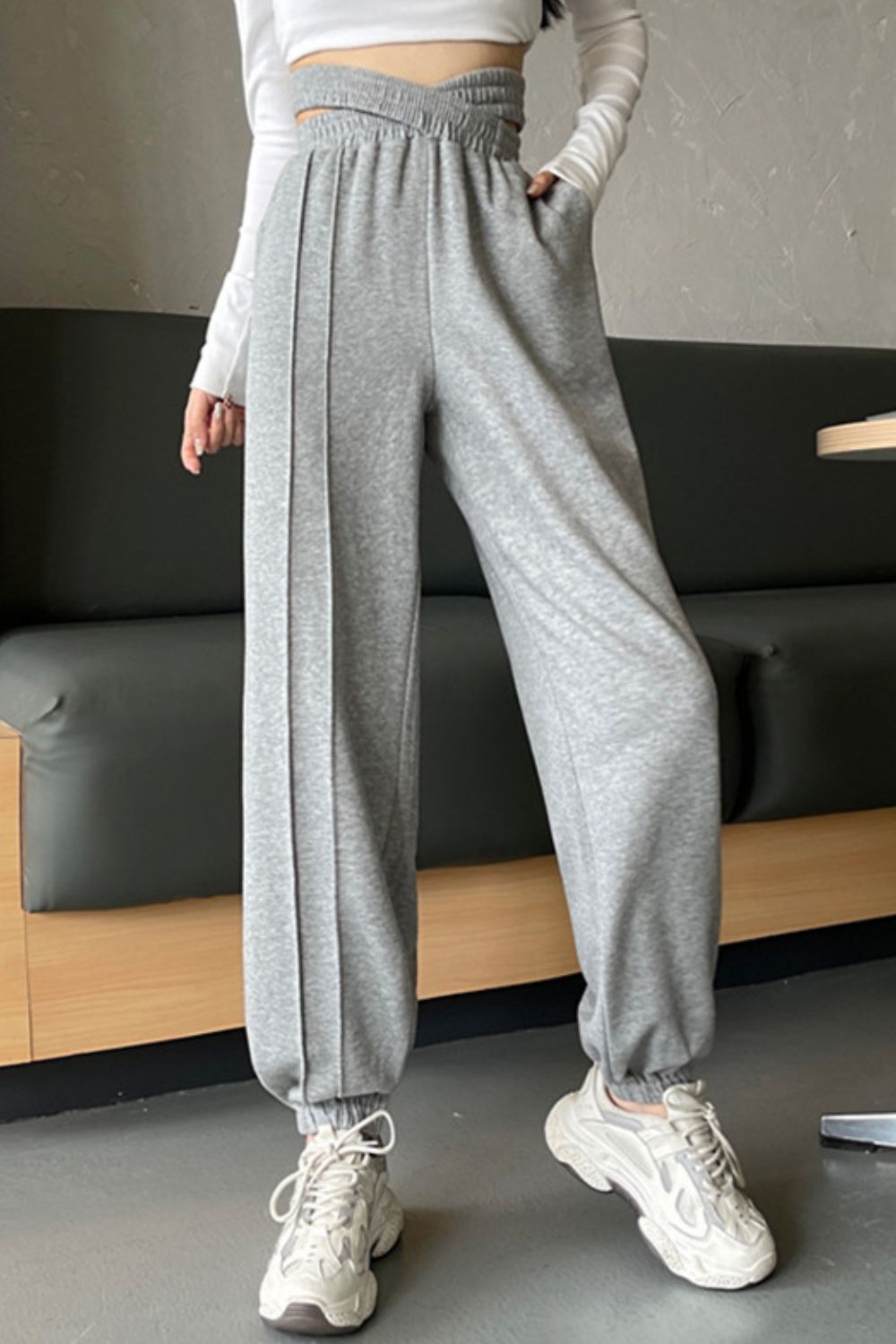 Crisscross Long Sweatpants - cas7m