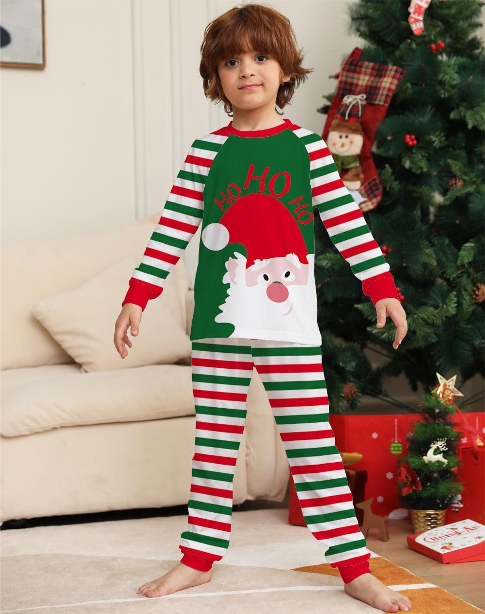 Charming Plaid Parent-Child Cotton Pajama Set - cas7m