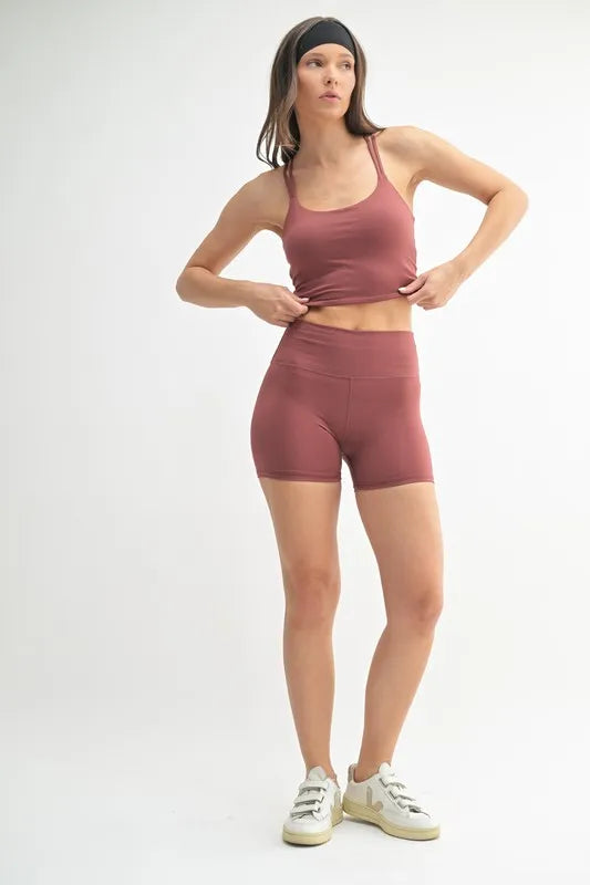 MONO B Venice Cloud Light Contour Biker Shorts - cas7m