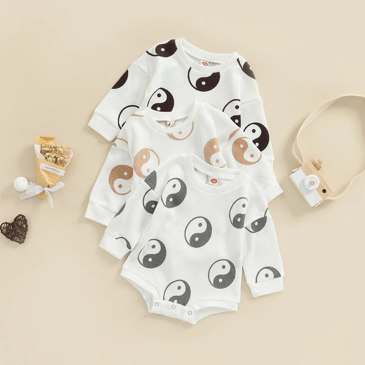 Baby One-piece Suit Knitted Long Sleeve - cas7m